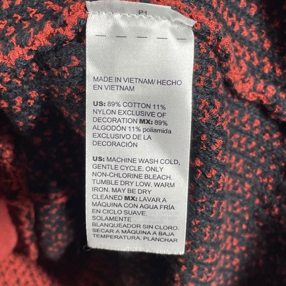 NEW Chicos Blazer Jacket Womens Small black red knit cardigan sweater coatigan - Picture 7 of 10